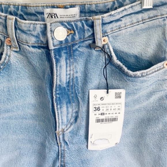 Zara Straight Leg Jeans NWT - Picture 6 of 6